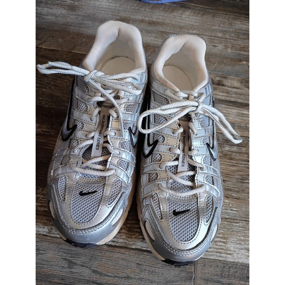 Nike P-6000 GS Metallic Silver Black Youth 6Y HV5064-006
